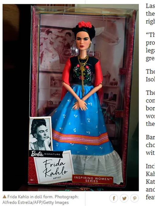 表揚傳奇女畫家！玩具商推出Frida芭比　涉侵權遭下架